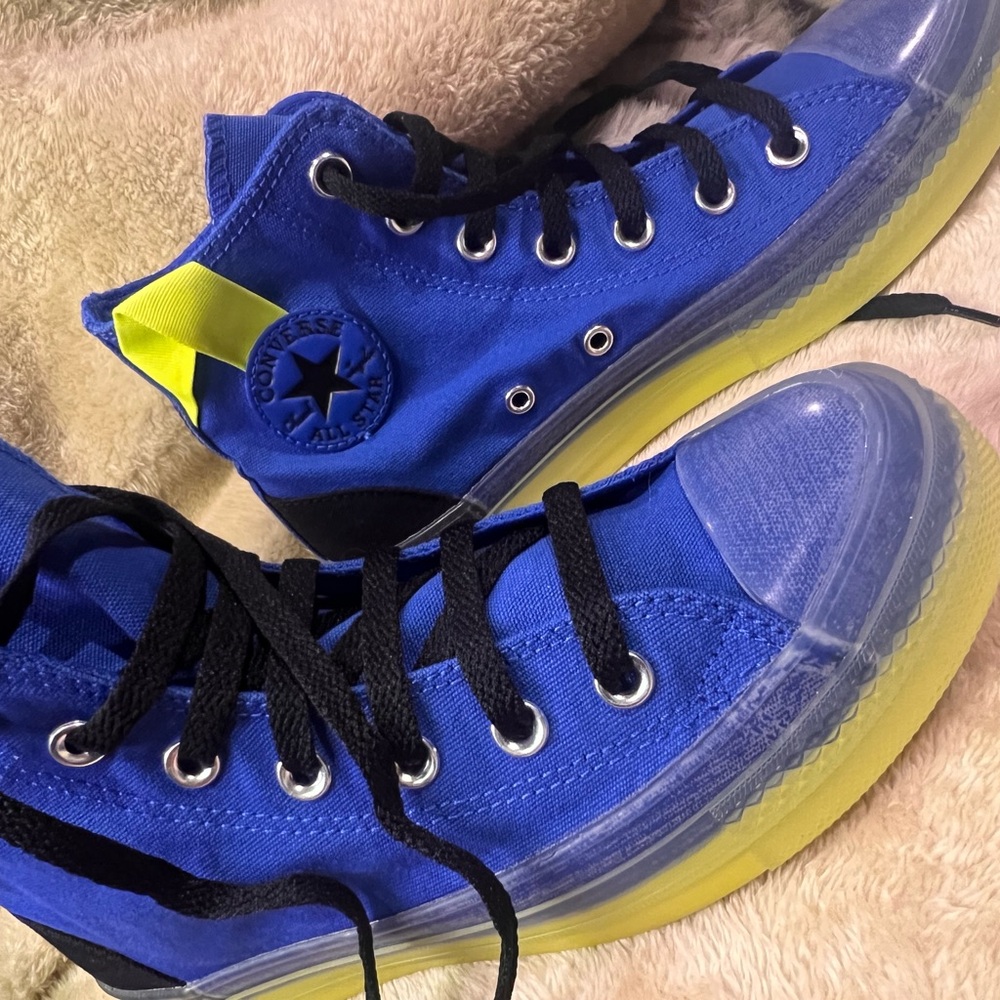 Converse Kids Sneakers in Blue with Yellow Accents